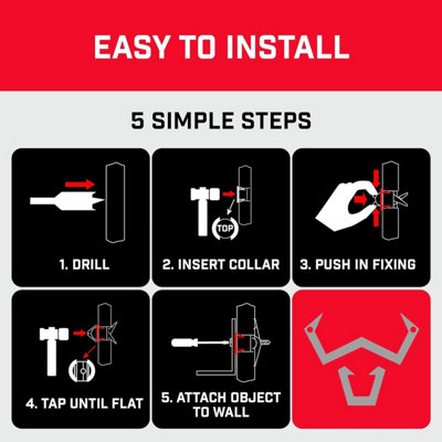 Bullfix Universal Heavy Duty Plasterboard Fixing - Pro Pack - 6