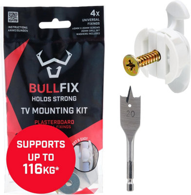 Bullfix Universal Heavy Duty Plasterboard Fixings - TV Kit | DIY At B&Q