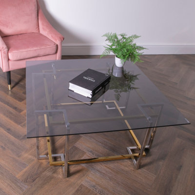 Gold and deals silver coffee table