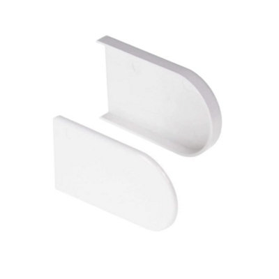 Bullnose Window Sill Cover Board Round Short End Cap(Pair)