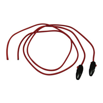 Bungee Shock Cord Tie Downs 5MM X 1M - Pack of 2 Red (Toggle Grip Hook Elastic Strap Sailing)