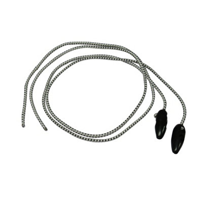 Bungee Shock Cord Tie Downs 5MM X 1M - Pack of 2 White (Toggle Grip Hook Elastic Strap Sailing)