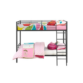 Bunk Bed Convertible Metal Black, Single