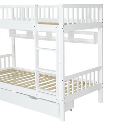 Bunk Bed, Kids Children, 3FT Solid Pine Wood Single Bed Frame & under ...