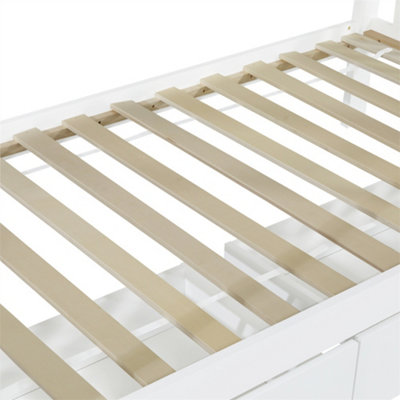 Bunk Bed, Kids Children, 3FT Solid Pine Wood Single Bed Frame & under ...