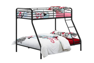 Bunk Bed Metal Black, Single Double