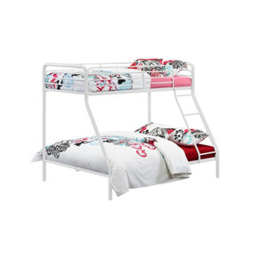 Bunk Bed Metal White, Single/Double