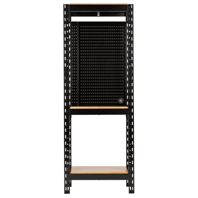 BUNKER 17 Piece Modular 3 Tier Racking with Hardwood Shelving and ...
