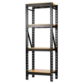 BUNKER 21 Piece Modular 4 Tier Racking with Hardwood Shelving, 750mm 27978