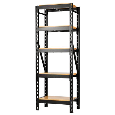 BUNKER 22 Piece Modular 5 Tier Racking with Hardwood Shelving, 750mm 27998