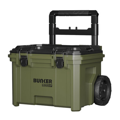 BUNKER Load-Up 3-in-1 Rolling Tool Box with Wheels, 2 Drawer Toolbox ...