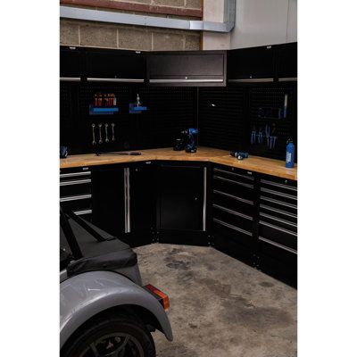 BUNKER Modular Hardwood Worktop for Corner Cabinet, 865mm 33210