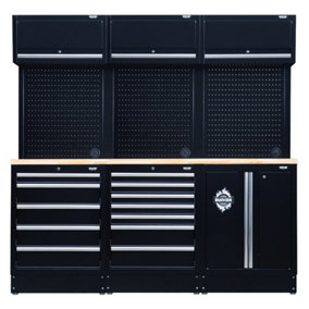 BUNKER Modular Storage Combo with Hardwood Worktop (14 Piece) 04411