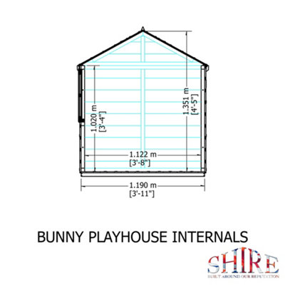 Bunny Playhouse Children's Wendy House - 8