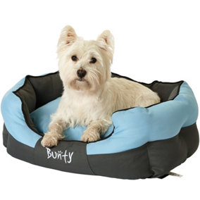 Bunty Anchor Cat & Dog Bed - Oxford Fabric, Water-Resistant, Machine Washable, Anti Anxiety, Calming Dog Bed - Medium, Blue