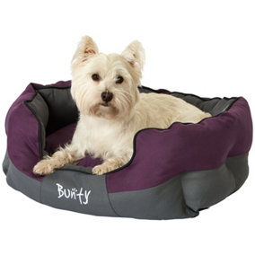 Bunty Anchor Cat & Dog Bed - Oxford Fabric, Water-Resistant, Machine Washable, Anti Anxiety, Calming Dog Bed - Medium, Purple