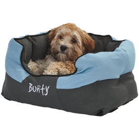 Bunty Anchor Cat & Dog Bed - Oxford Fabric, Water-Resistant, Machine Washable, Anti Anxiety, Calming Dog Bed - Small, Blue