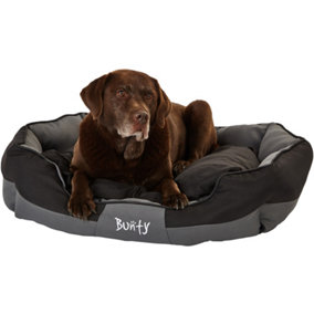 Bunty Anchor Cat & Dog Bed - Oxford Fabric, Water-Resistant, Machine Washable, Anti Anxiety, Calming Dog Bed - X-Large, Black