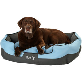 Bunty Anchor Cat & Dog Bed - Oxford Fabric, Water-Resistant, Machine Washable, Anti Anxiety, Calming Dog Bed - X-Large, Blue