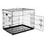 Bunty Collapsible Dog Crate Puppy Pet Cage with Two Doors & Removable Tray - Wire Mesh Design Training Crate with Locks - S