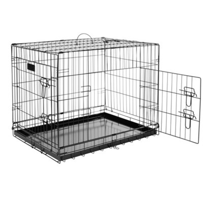 Picture of Bunty Collapsible Dog Crate Puppy Pet Cage with Two Doors & Removable ...