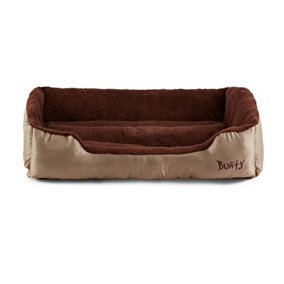 Bunty Deluxe Dog Bed - Fluffy Fleece Lining, Comfortable and Soft, Non-Slip Bottom, Washable - X-Large Cream