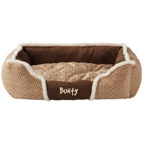 Bunty Kensington Dog Bed - Cushioned & Raised Sides with a Deep, Padded Base, Non-Slip Bottom, Machine Washable - Small-XL, Cream