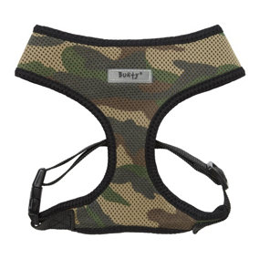 Bunty No Pull Dog Harness - Soft, Breathable, Durable and Adjustable, Lightweight Anti Pull Dog Harness - Camo, Large