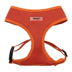Bunty No Pull Dog Harness - Soft, Breathable, Durable and Adjustable, Lightweight Anti Pull Dog Harness - Orange, Medium