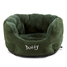 Bunty Polar Dog Bed - High Walled Calming Dog Bed, Insulating and Warm Fleece Interior, Machine Washable - Large, Green