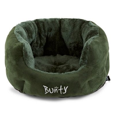 Bunty Polar Dog Bed High Walled Calming Dog Bed Insulating and Warm Fleece Interior Machine Washable Small Green DIY at B Q