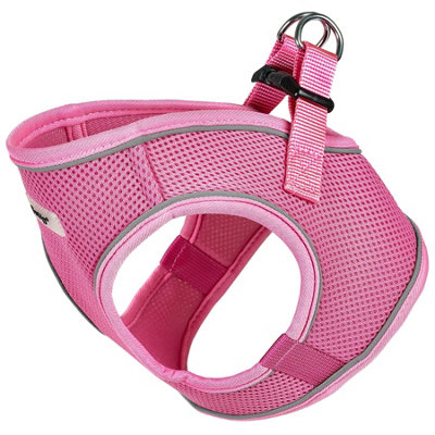 Bunty Reflective Dog Harness Step In Easy Fit Lightweight Breathable Secure Comfortable Fit Pink Large 52cm DIY at B Q