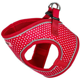 Bunty Reflective Dog Harness - Step-In Easy Fit, Lightweight, Breathable, Secure & Comfortable Fit - Polka Dot Extra Small 34cm