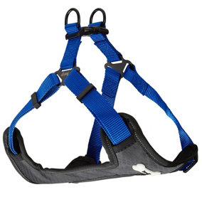 Bunty Step In Dog Harness Vest - Adjustable, Breathable and Lightweight Harness with Soft, Comfortable Padding - Blue Large