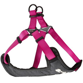 Bunty Step In Dog Harness Vest - Adjustable, Breathable and Lightweight Harness with Soft, Comfortable Padding - Pink Large