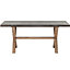 Burford Wood and Concrete Top X Leg Rectangular Home Furniture Coffee Table