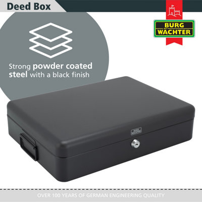 Burg-Wachter 14 inch Deed storage Box. Ideal for secure storage of ...