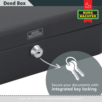 Burg-Wachter 14 inch Deed storage Box. Ideal for secure storage of ...