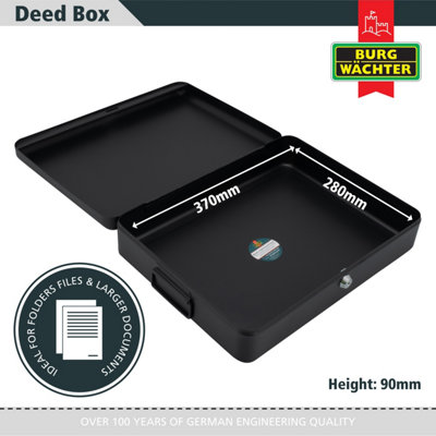Burg-Wachter 14 inch Deed storage Box. Ideal for secure storage of ...