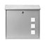 Burg-Wachter Aire Wall Mounted Silver Lockable Weatherproof Post Box - 37x36x11cm