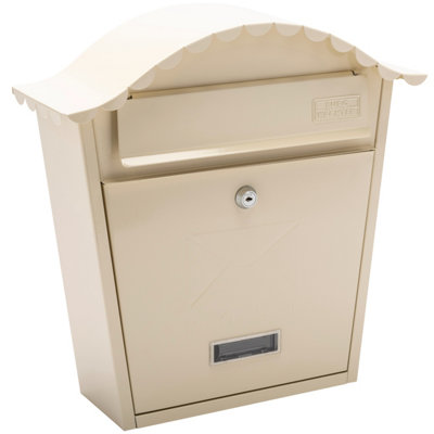 Burg-Wachter Antique Cream Classic Wall Mounted Galvanised Steel Lockable Weatherproof Post Box - 36x37x13cm Price Comparisons | Compare The Build