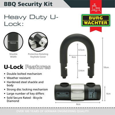 BURG-WACHTER BBQ SECURITY KIT ALL IN ONE BOX