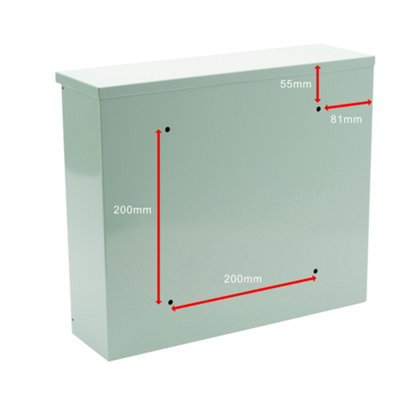 Burg-Wachter Elegance Chartwell Green Wall Mounted Galvanised Steel Lockable Weatherproof Post Box 36x31x10cms - 7