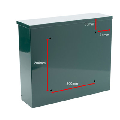 Burg-Wachter Elegance Green Wall Mounted Galvanised Steel Lockable Weatherproof Post Box 36x31x10cms - 7