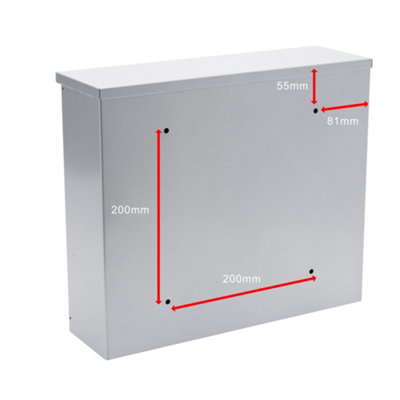 Burg-Wachter Elegance Silver Wall Mounted Galvanised Steel Lockable Weatherproof Post Box 36x31x10cms - 7