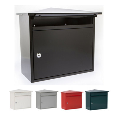 BURG-WACHTER MERSEY LARGE WALL MOUNTED GALVANISED STEEL POST BOX ...