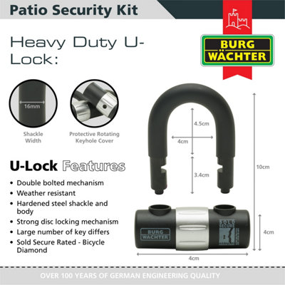 BURG-WACHTER PATIO SECURITY KIT - 4