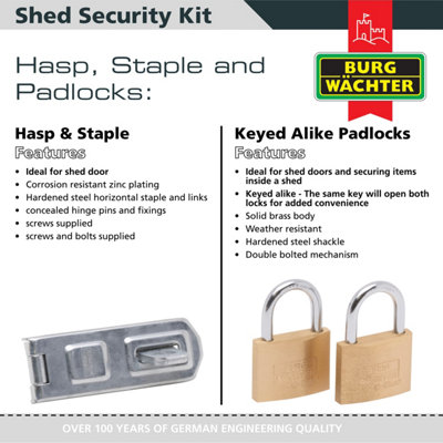 BURG-WACHTER SHED SECURITY KIT ALL IN ONE