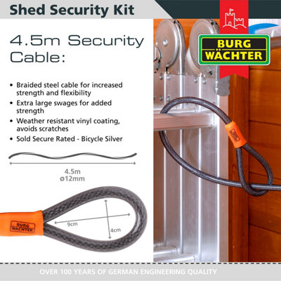 BURG-WACHTER SHED SECURITY KIT ALL IN ONE