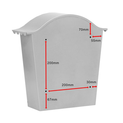 Burg-Wachter Silver Classic Wall Mounted Galvanised Steel Lockable ...